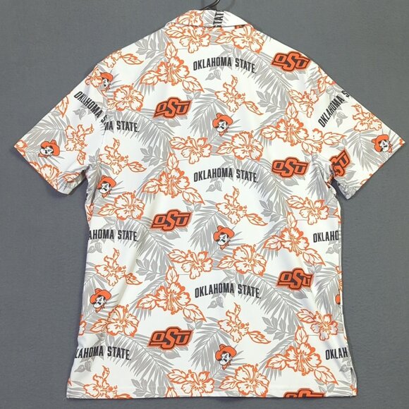 Reyn Spooner Shirt Men's M Multicolor Polo OSU Oklahoma State Pokes Performance - Picture 8 of 10
